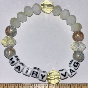 Handcrafted Beaded Stretch Bracelet Y2K Aesthetic Novelty Gag Gift Jewelry